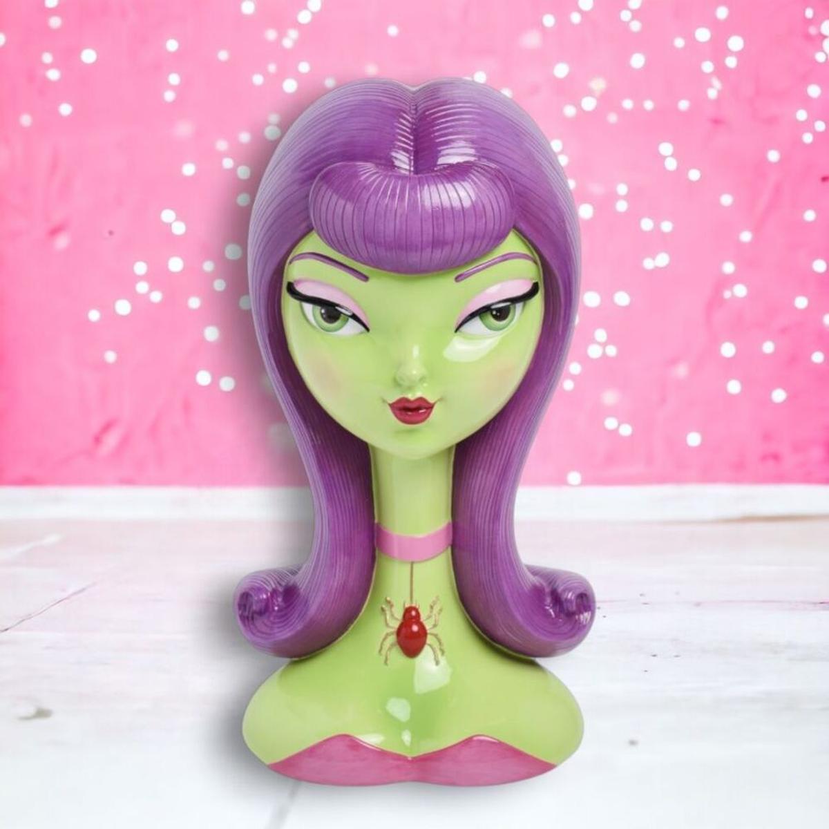 Shop For 16in Purple Hair Witch Head