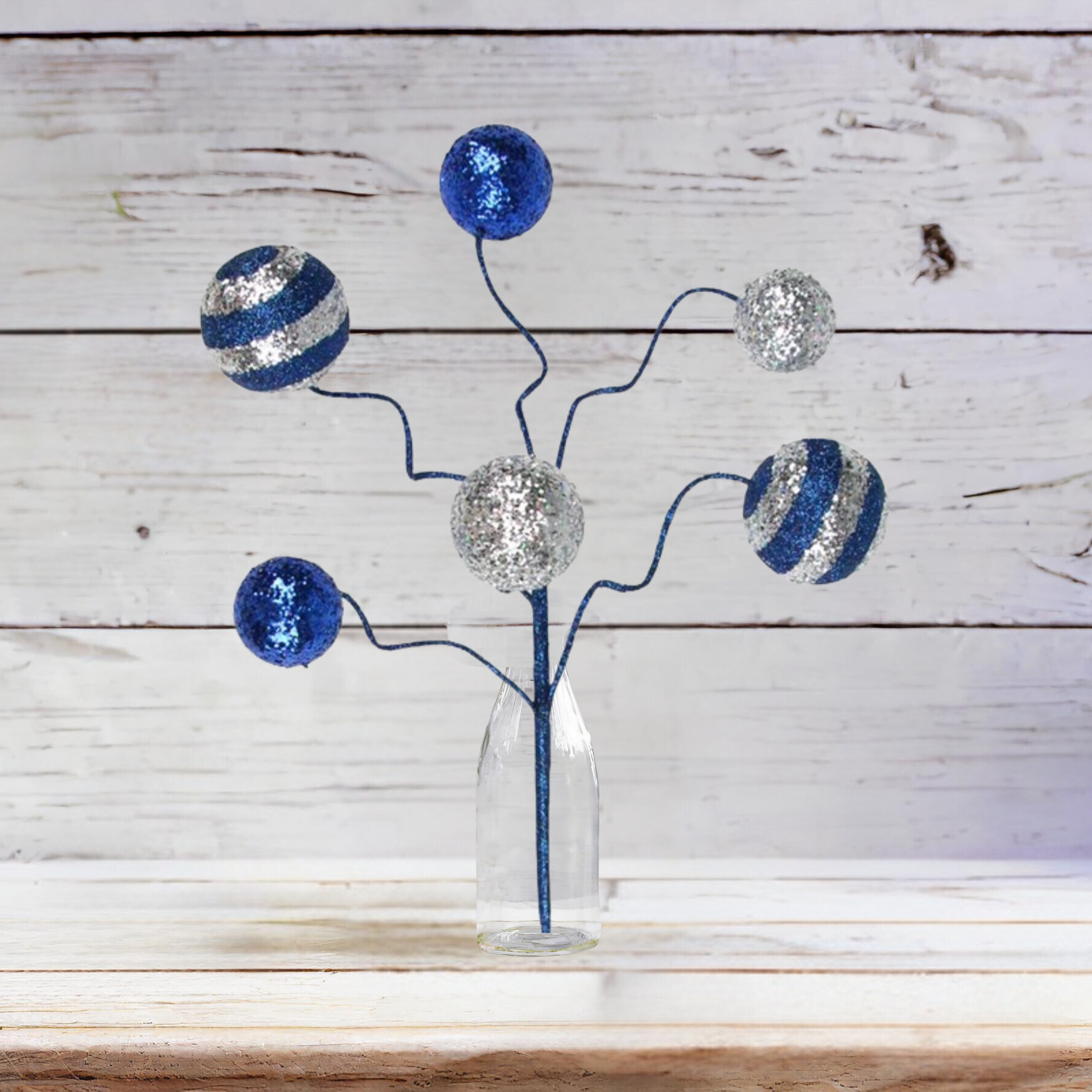 Shop For 17" Glitter Ball Pick: Navy Blue & Silver