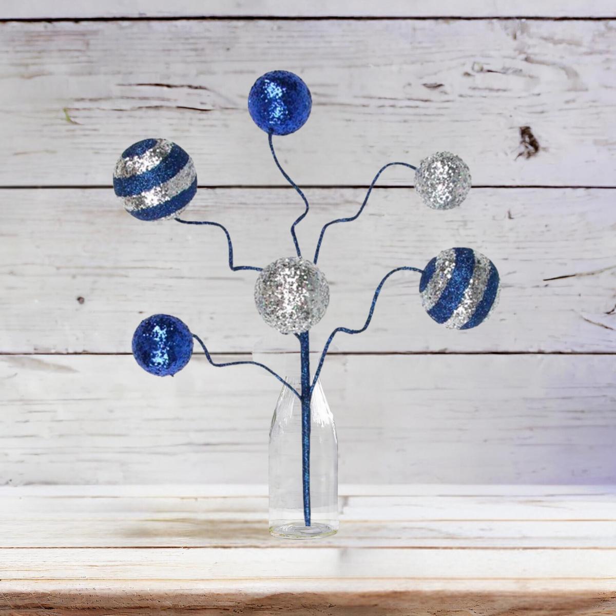 Shop For 17" Glitter Ball Pick: Navy Blue & Silver