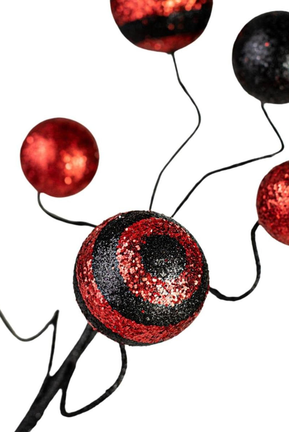 17" Glitter Ball Pick: Red & Black