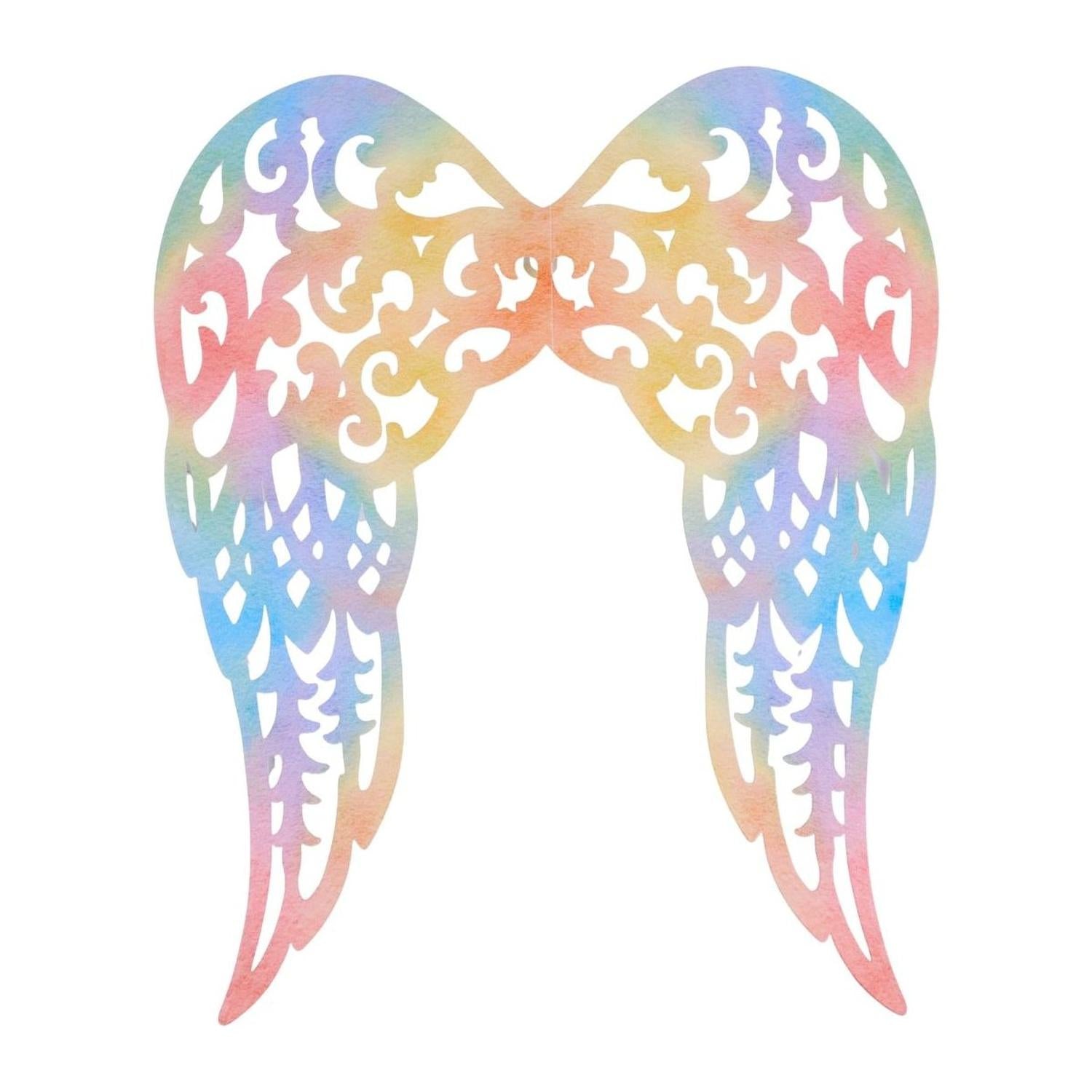 Shop For 17" Metal Filigree Angel Wings: Colorful