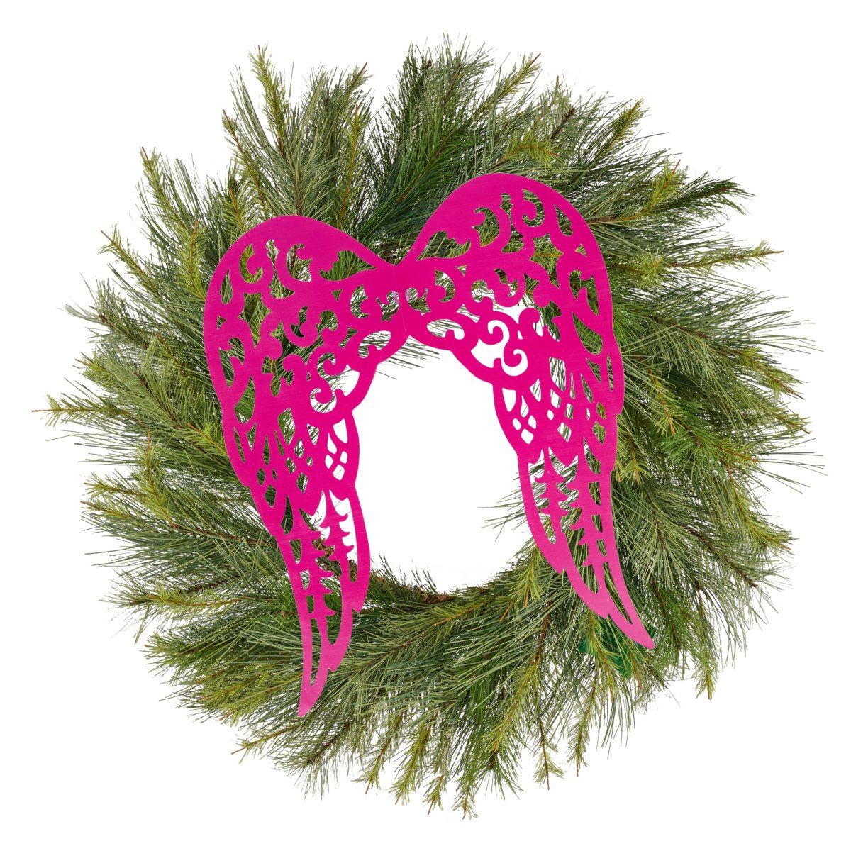 Shop For 17" Metal Filigree Angel Wings: Hot Pink