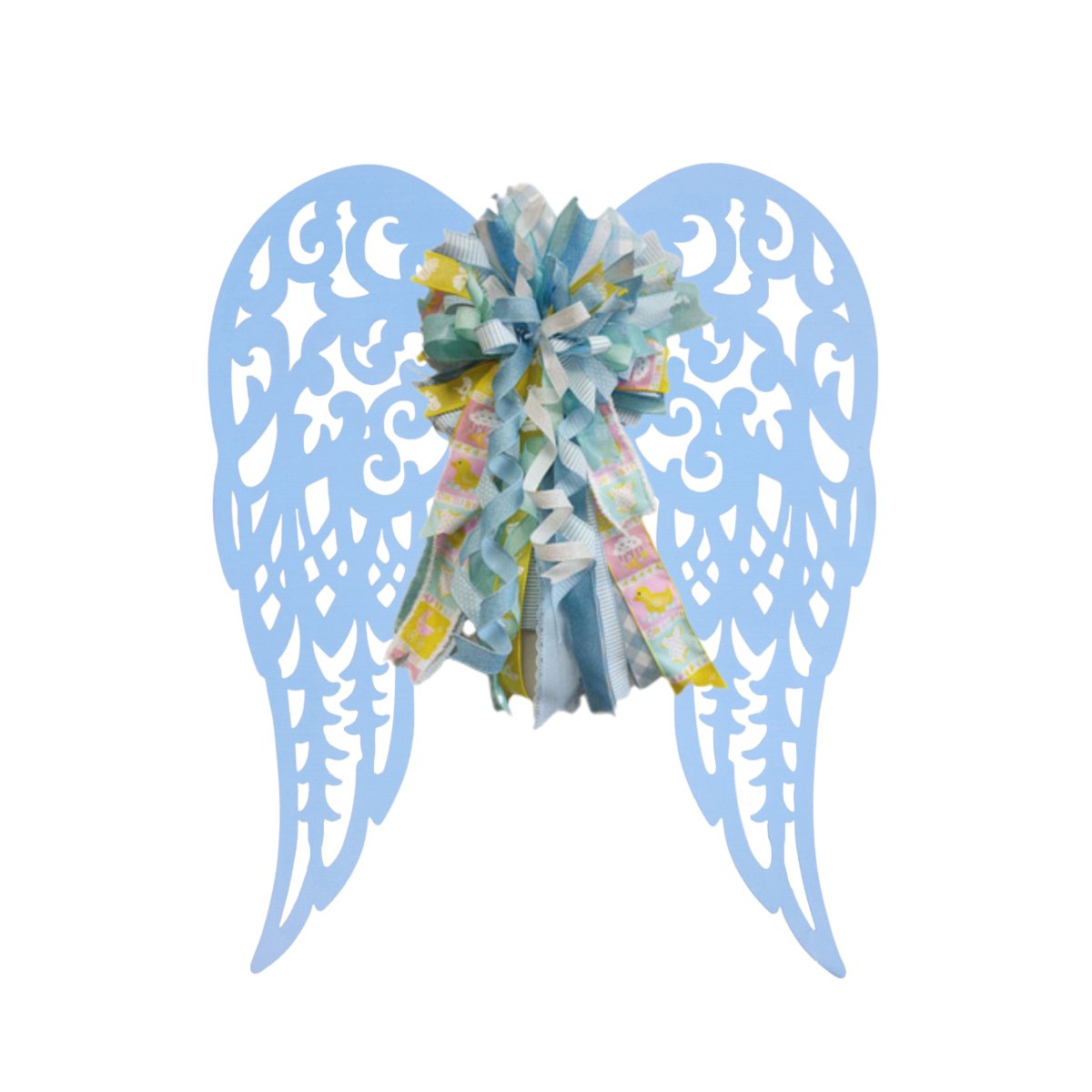 Shop For 17" Metal Filigree Angel Wings: Light Blue