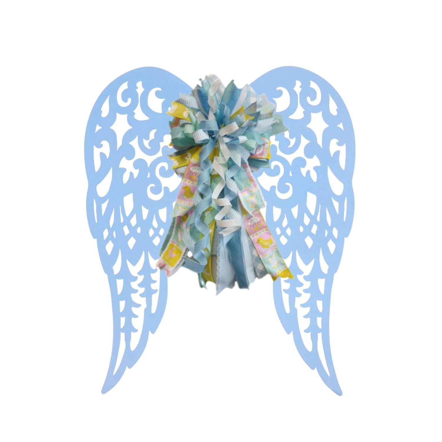 Shop For 17" Metal Filigree Angel Wings: Light Blue