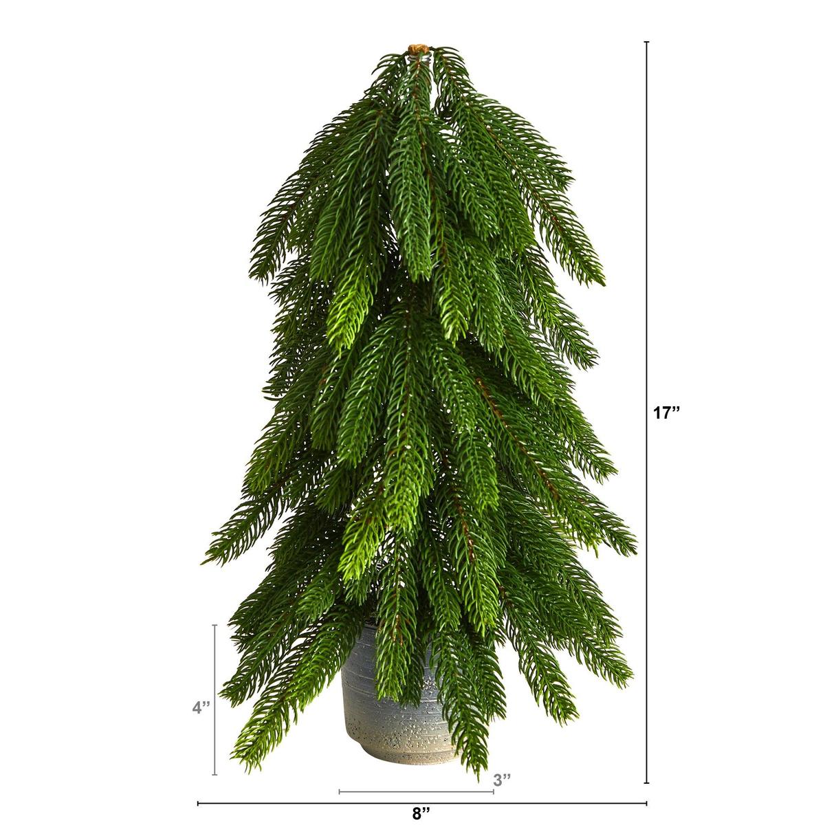 Shop For 17” Pine Artificial Christmas Tree in Planter