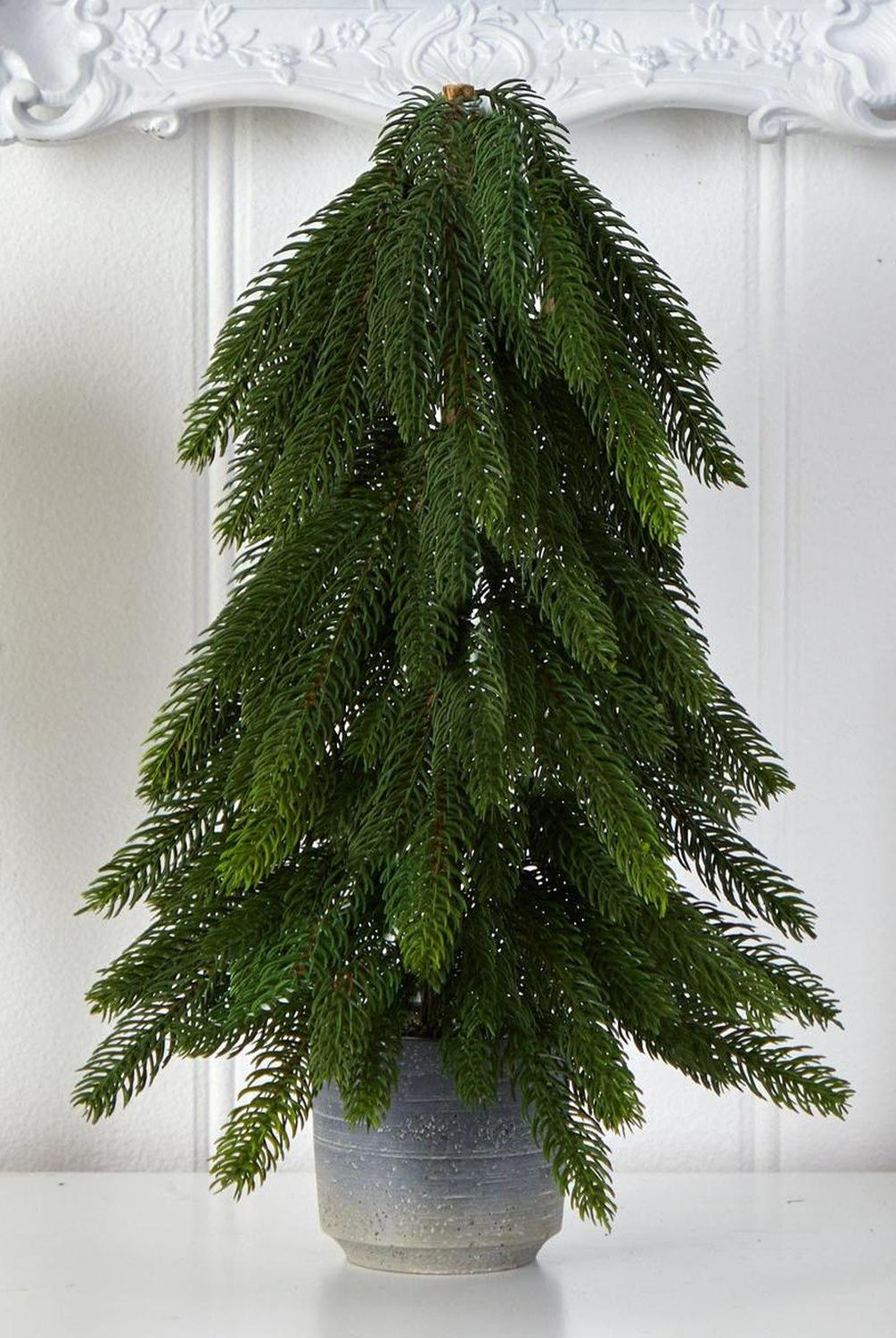 17” Pine Artificial Christmas Tree in Decorative Planter