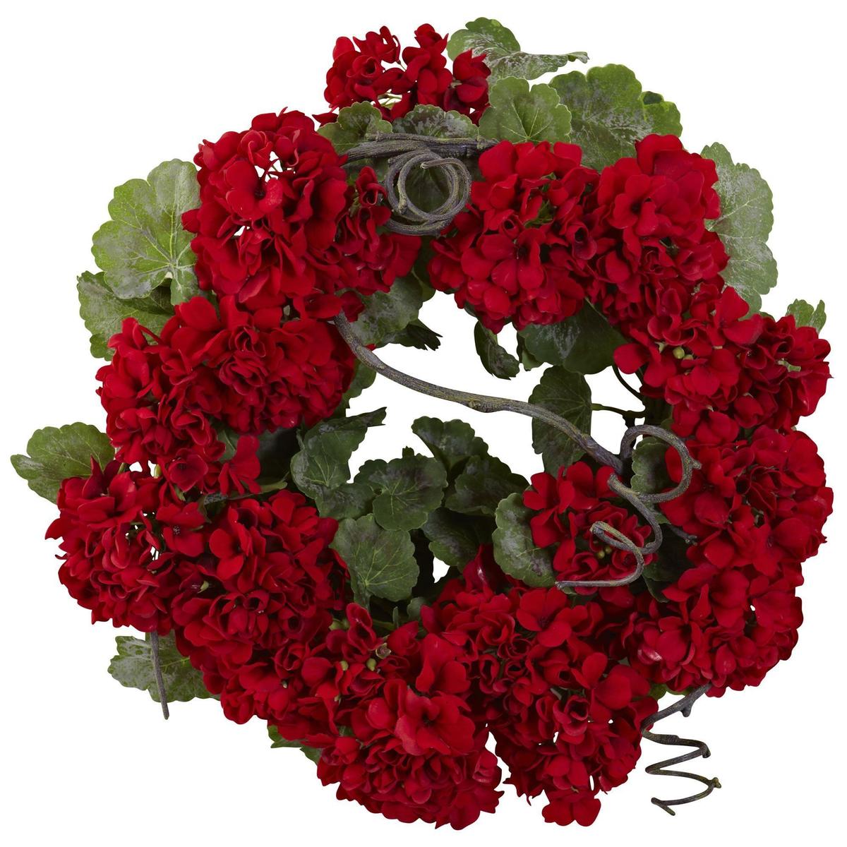 Shop For 17” Red Geranium Wreath
