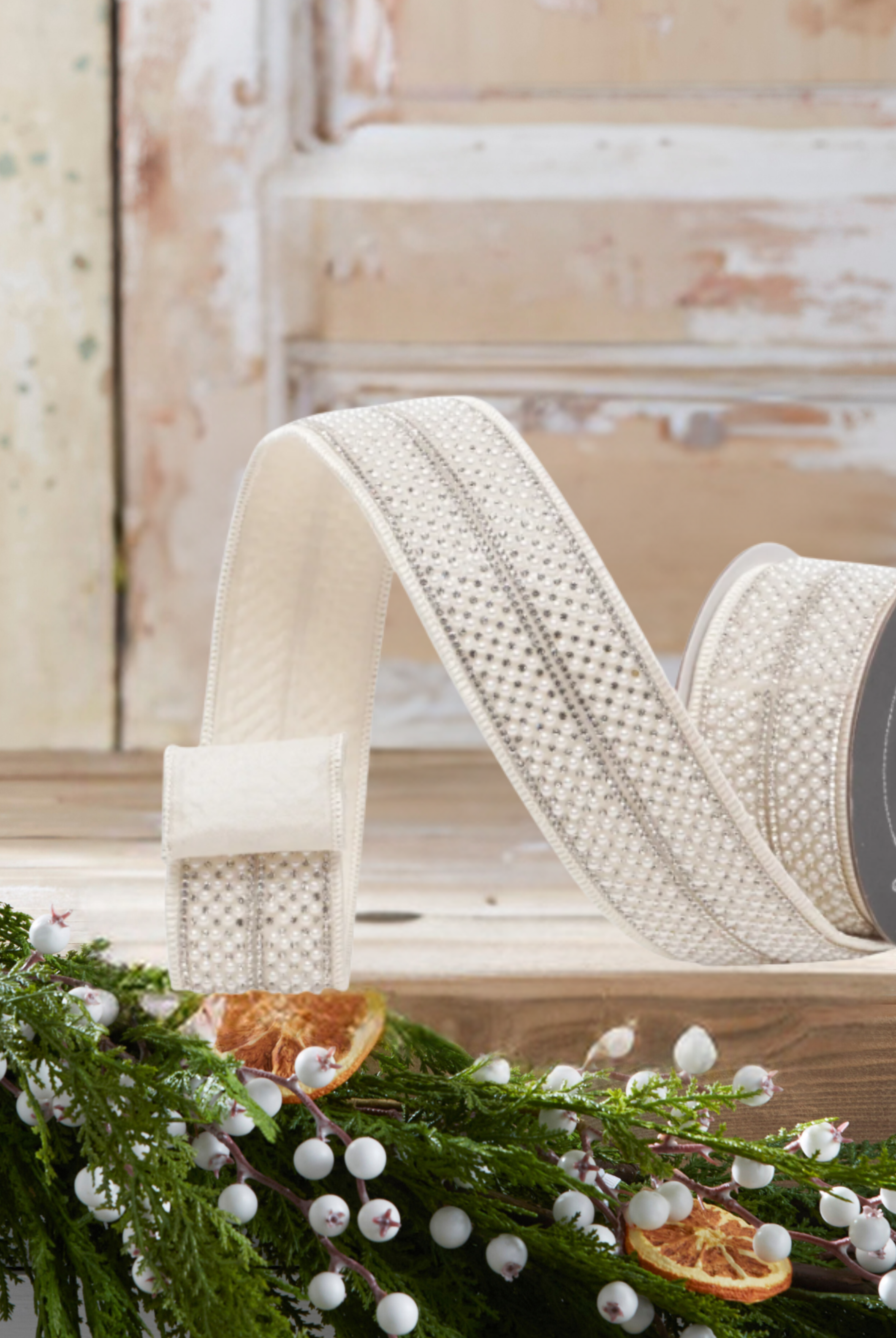 Shop For 1.75" Audrey Pearls Ribbon: Ivory (3 Yards)