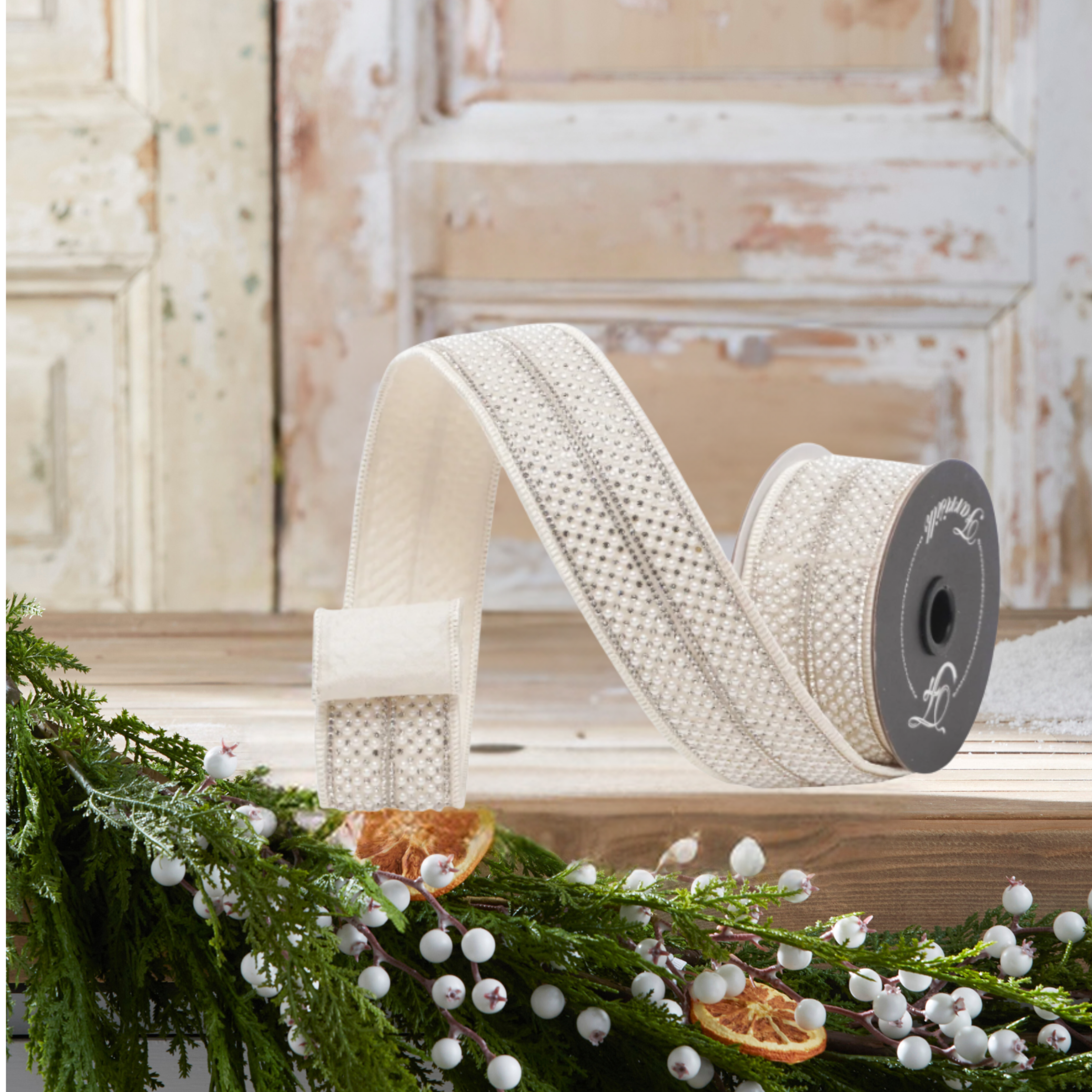 Shop For 1.75" Audrey Pearls Ribbon: Ivory (3 Yards)