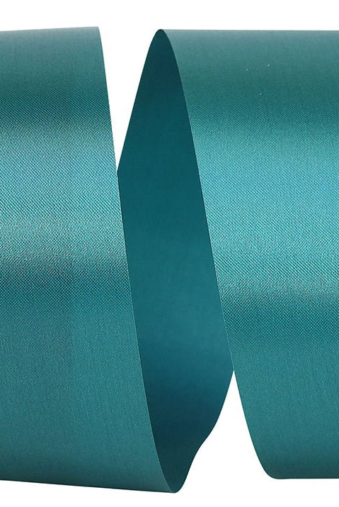 Shop For 1.78in Satin Allure Non - Wired Ribbon: Teal (50 Yards)