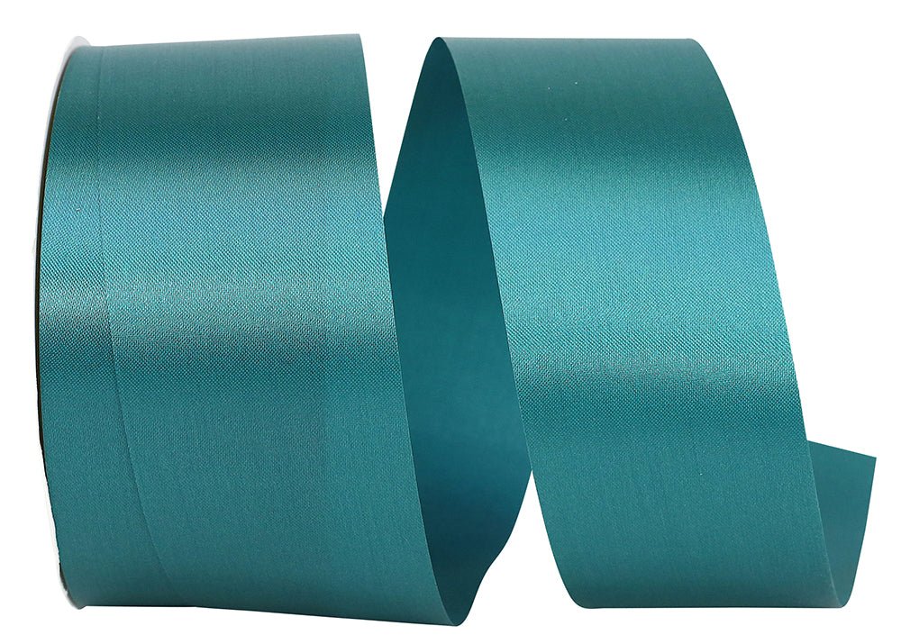 Shop For 1.78in Satin Allure Non - Wired Ribbon: Teal (50 Yards)