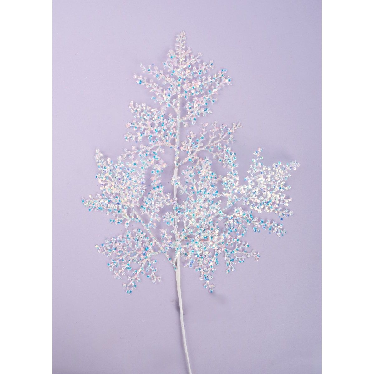 Shop For 18" Glitter Metallic Fern Spray: Iridescent