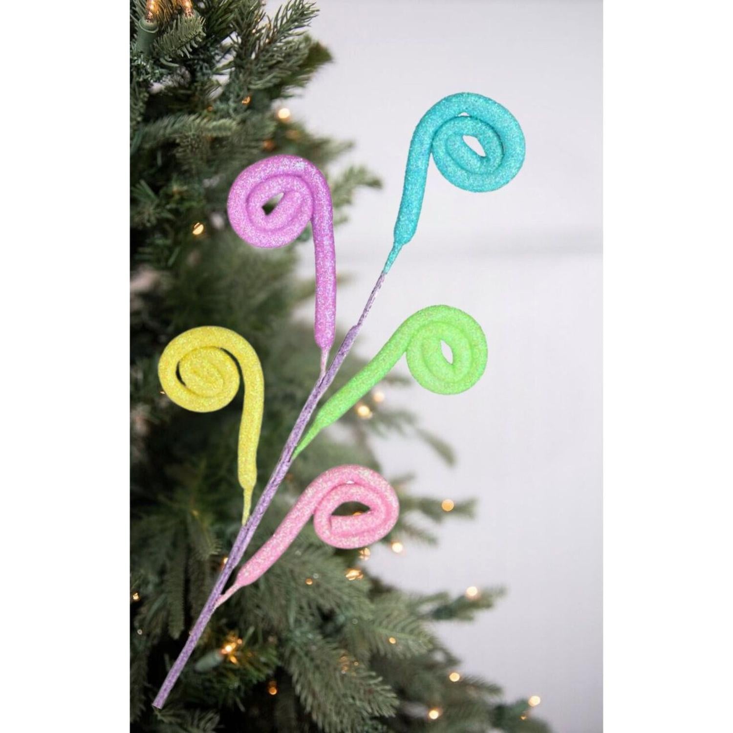 Shop For 18" Glitter Swirl Spray: Pastel