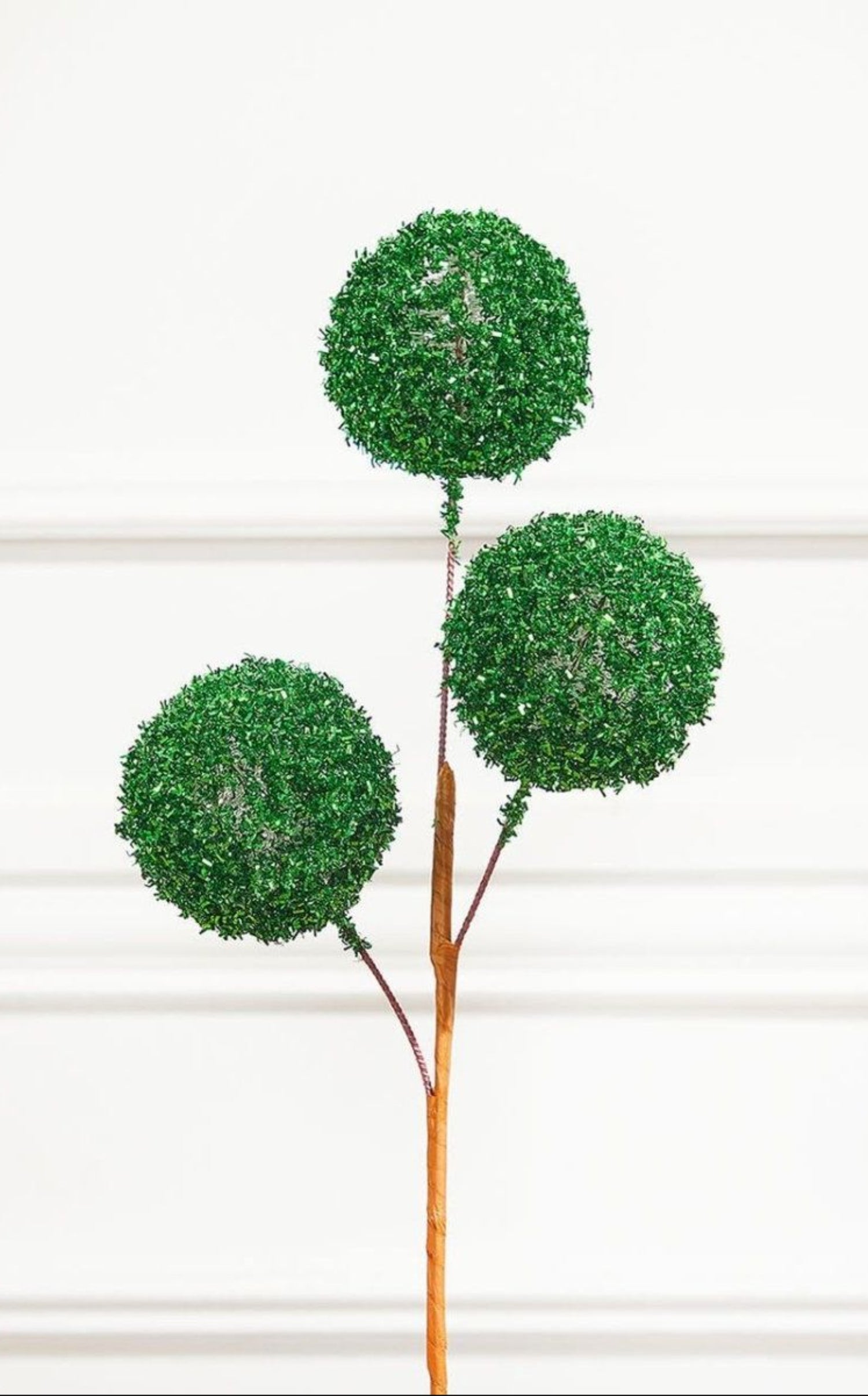 Shop For 18" Green Tinsel Ball Pick