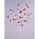Shop For 18" Jingle Bell Berry Leaf Spray: White/Red