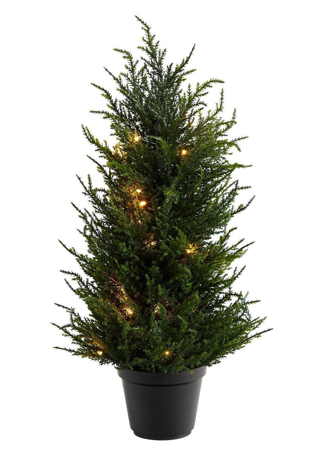 18” Cedar Artificial Tree with LED Lights UV Resistant (Indoor/Outdoor)