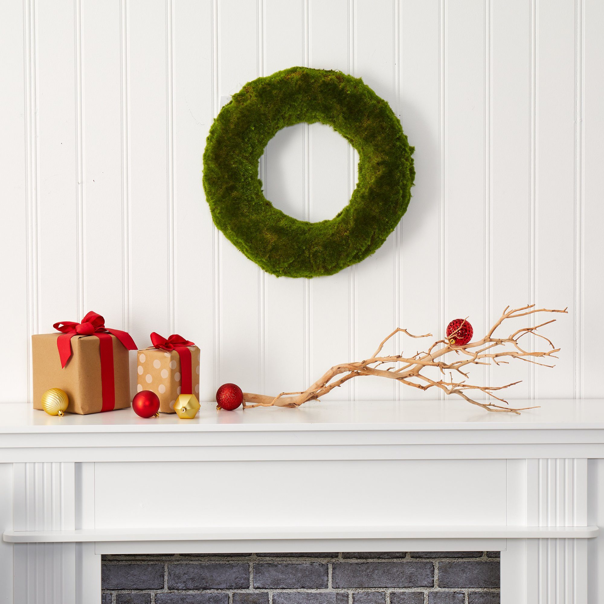 Shop For 18” Moss Artificial Wreath