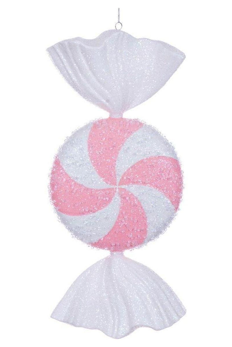 Shop For 18" Pink Icy Sugar Candy Ornament