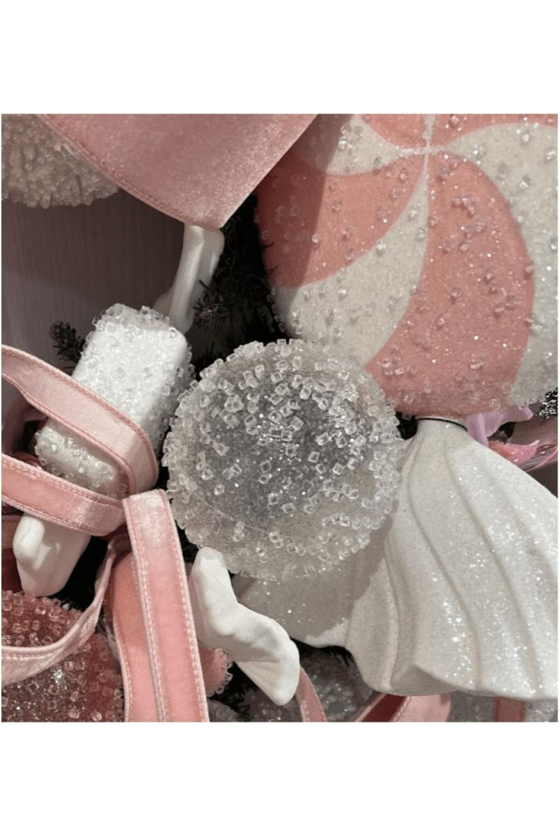 Shop For 18" Pink Icy Sugar Candy Ornament