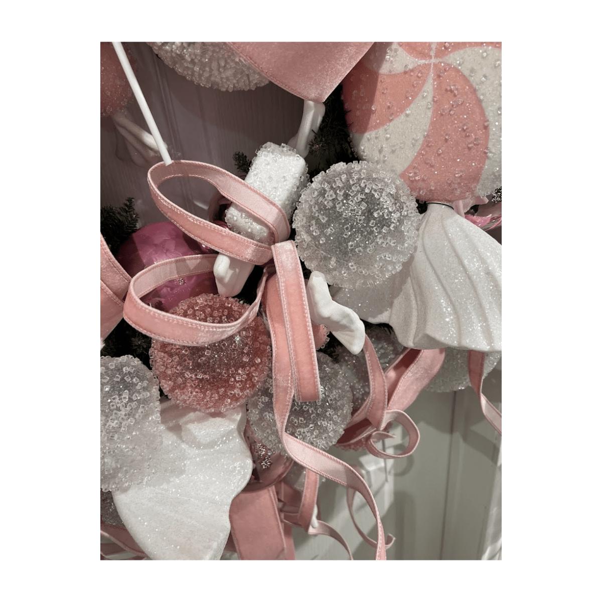 Shop For 18" Pink Icy Sugar Candy Ornament