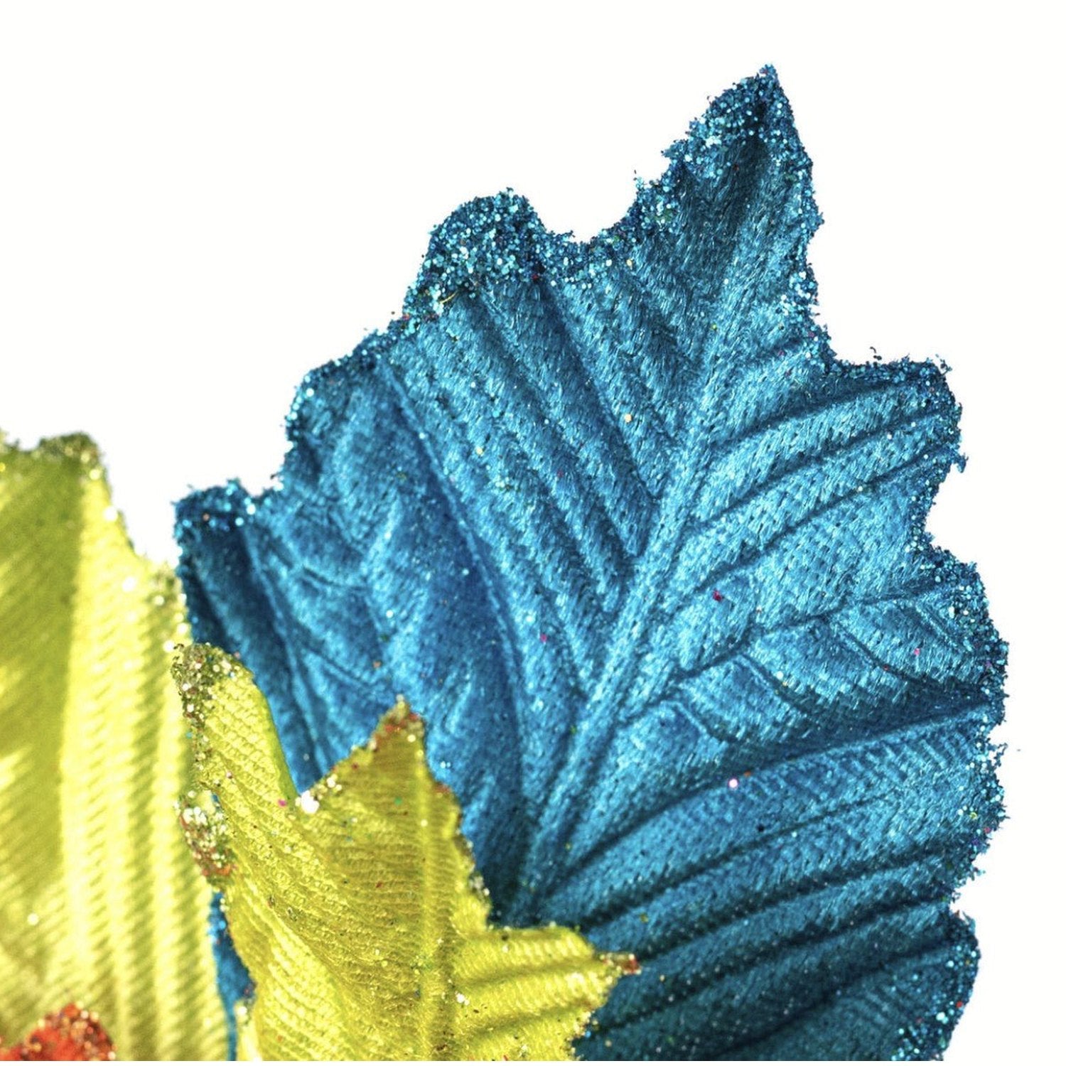 Shop For 18" Pressed Velvet Poinsettia Stem: Fiesta