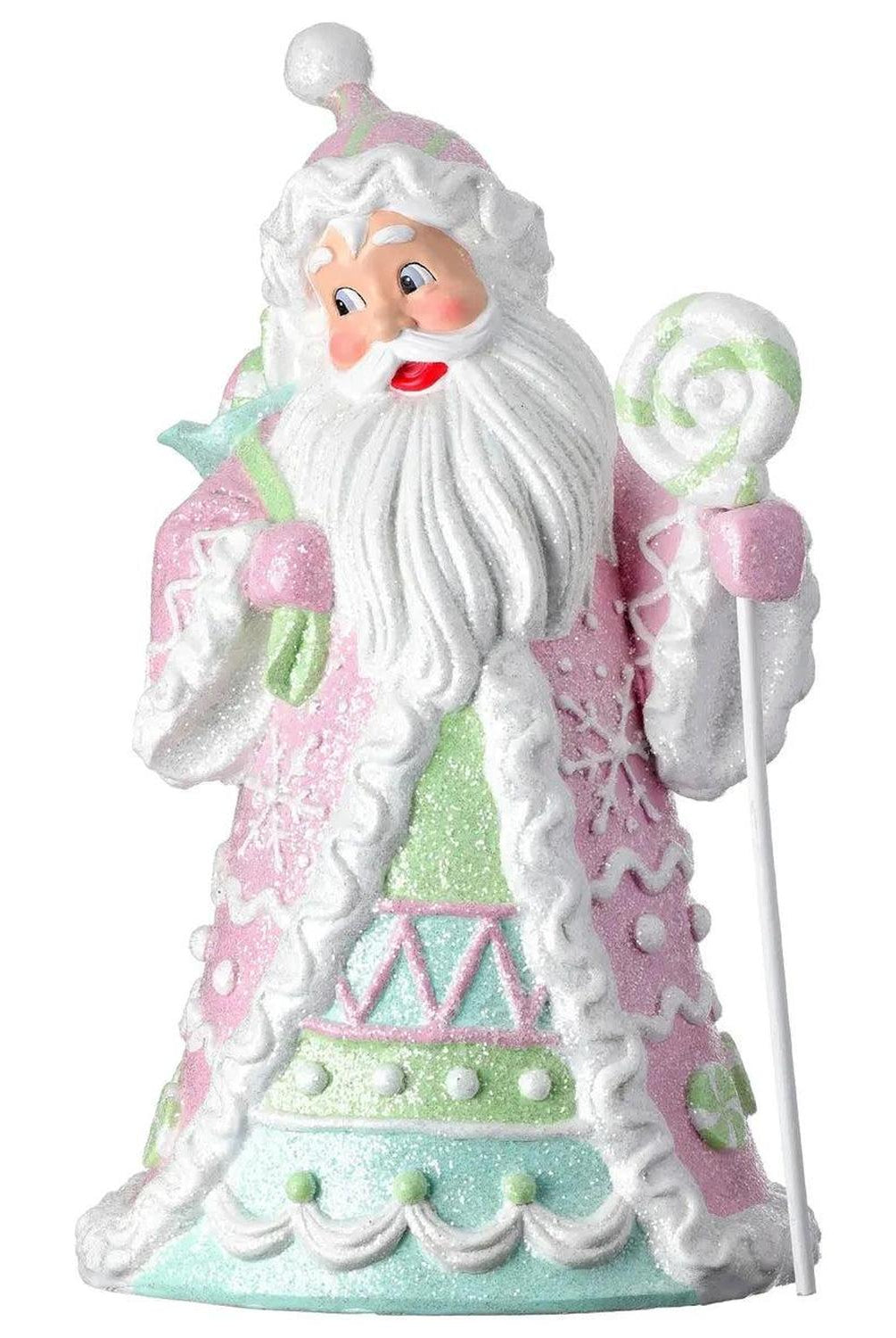 18" Resin Candylicious Santa: Pastel