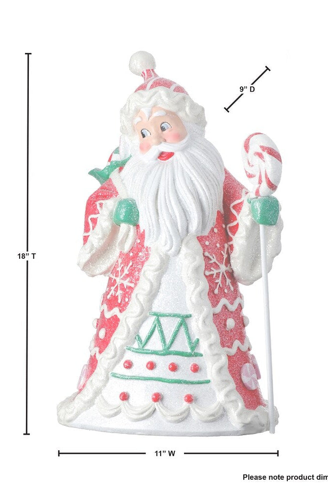 Shop For 18" Resin Candylicious Santa Red/Green