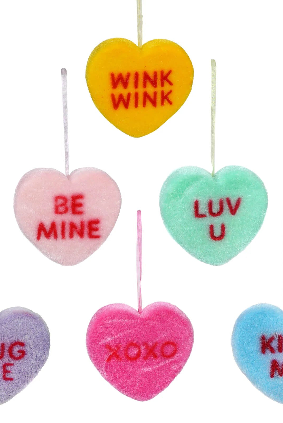 Shop For 180 Degrees 6" Flocked Conversation Hearts (Assorted)