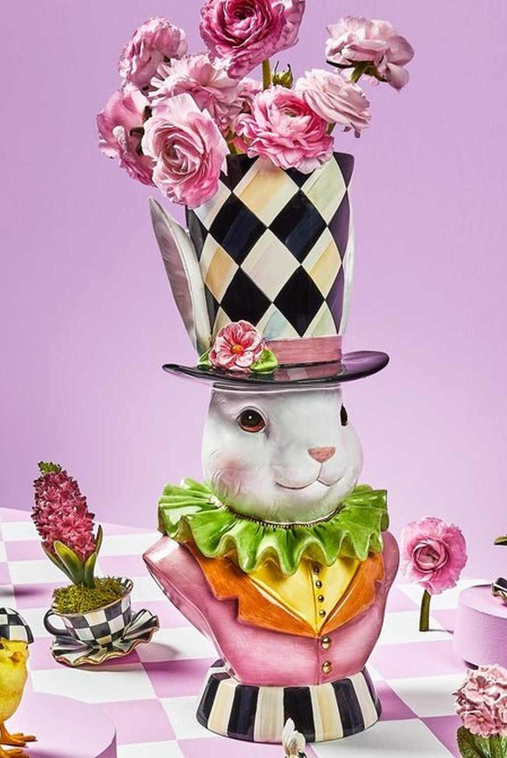 Shop For 18.25" Hatter Bunny Top Hat Flower Pot