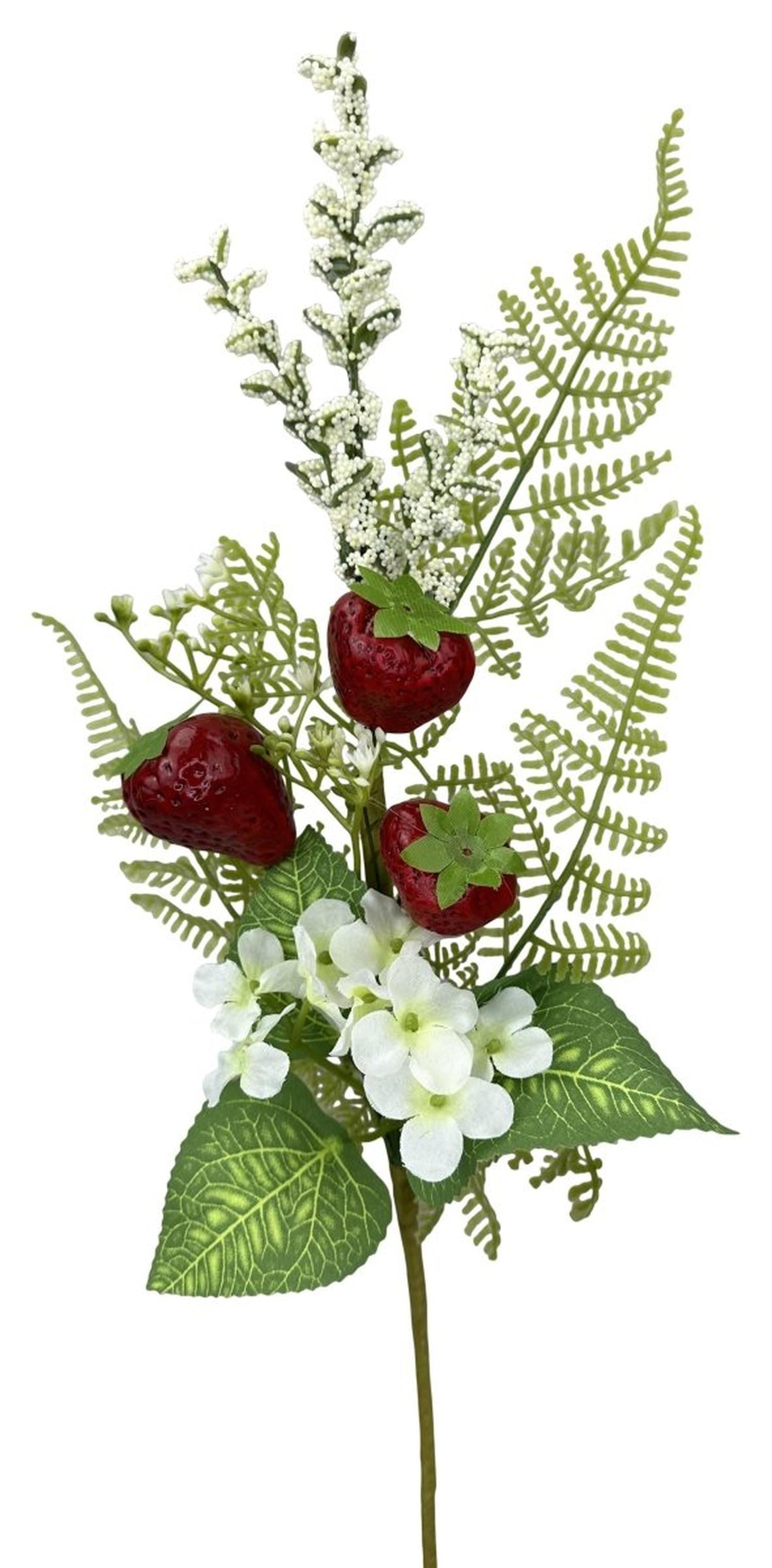 18in Strawberry and Hydrangea Spray