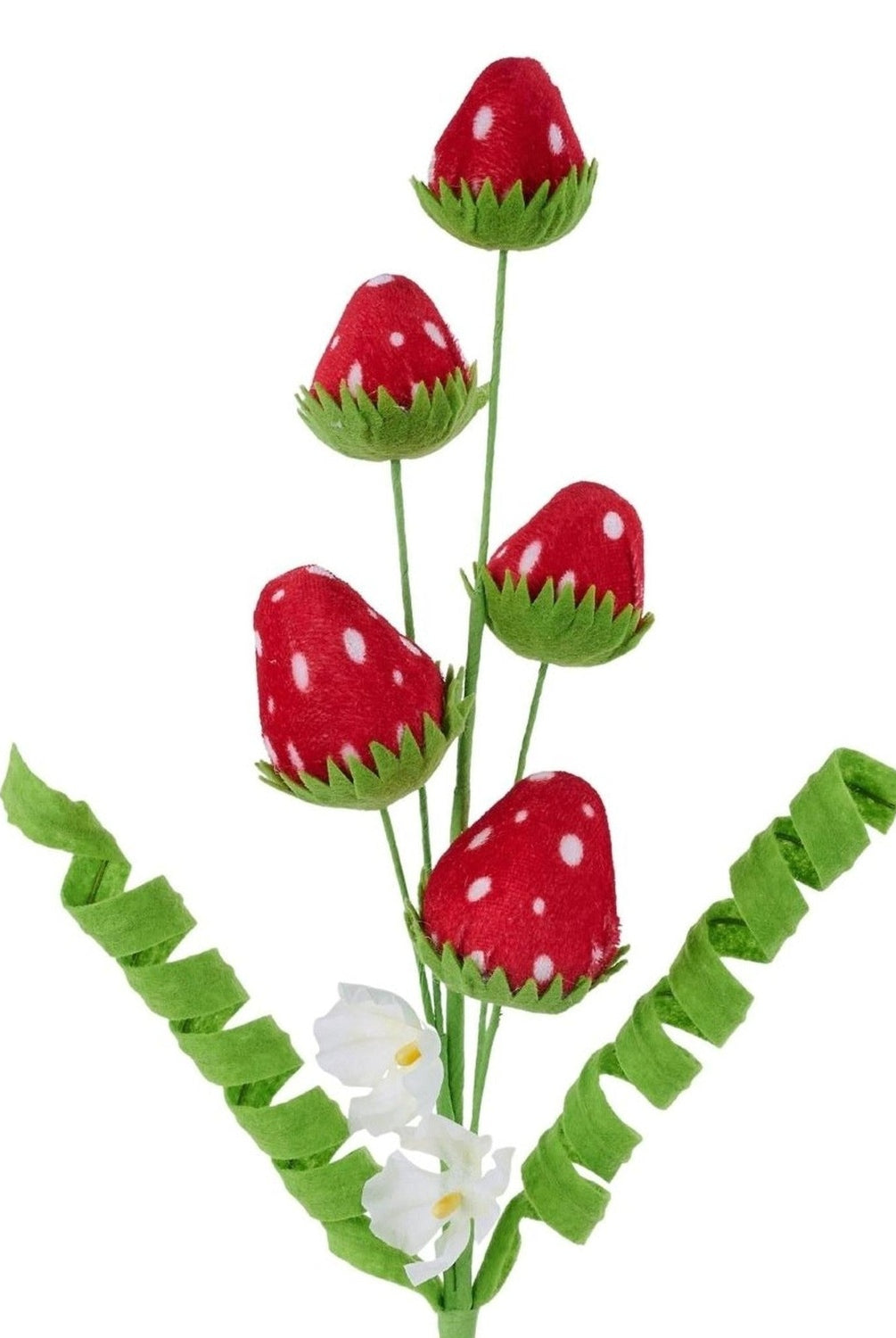 18in Velvet and Felt Strawberry Pick