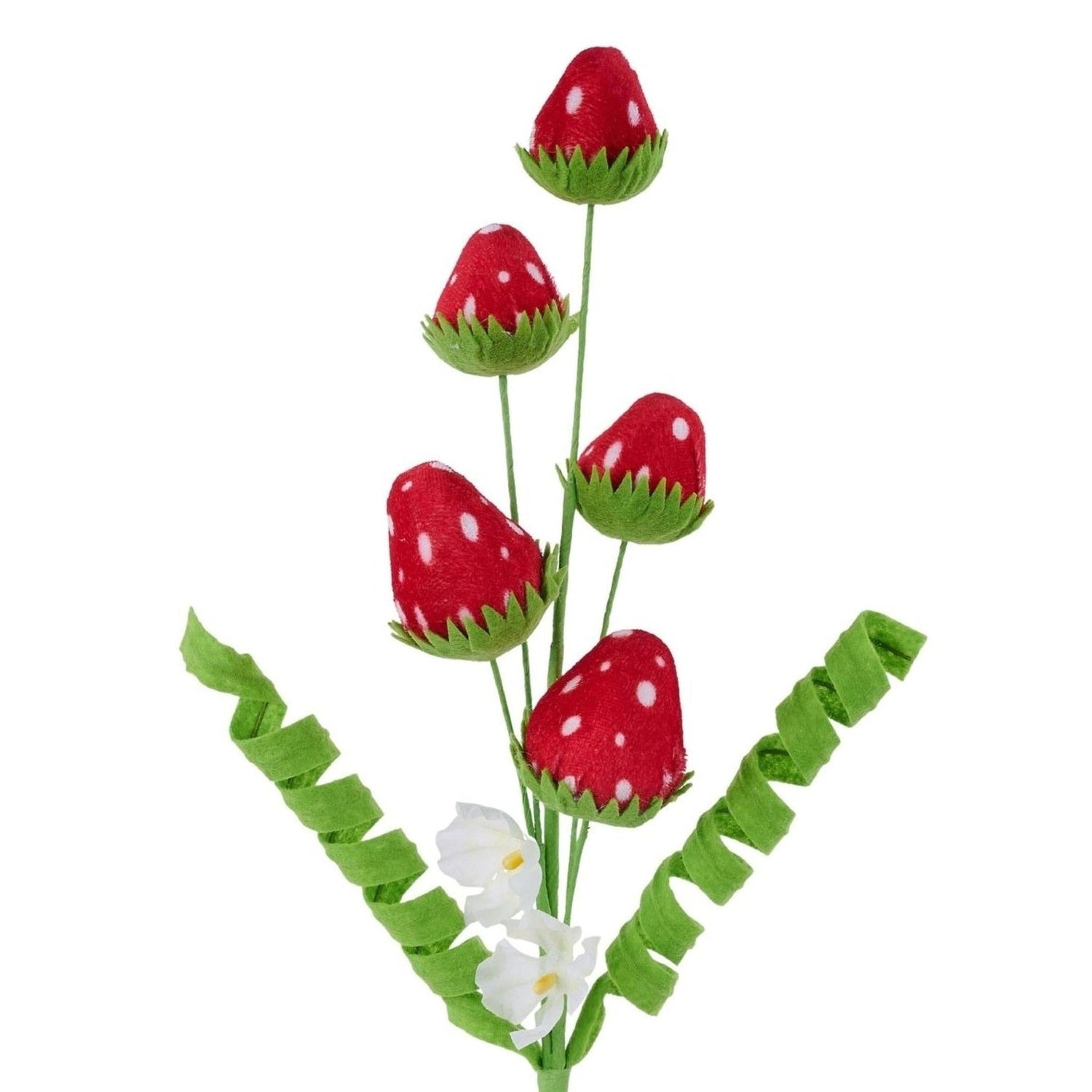 18in Velvet and Felt Strawberry Pick