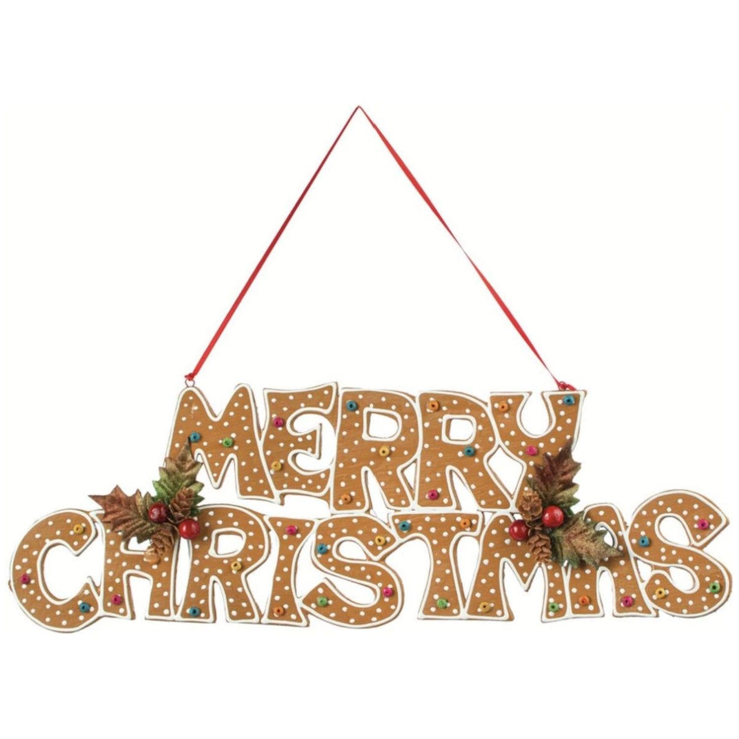Shop For 19" Gingerbread Merry Christmas Banner