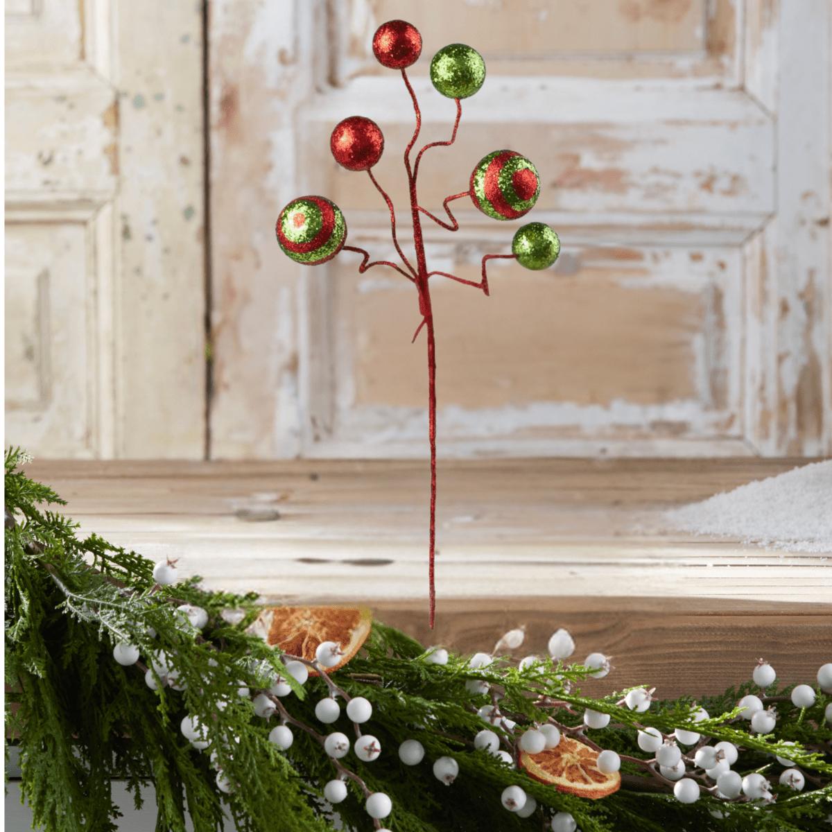 Shop For 19" Glitter Ball Pick: Red & Lime