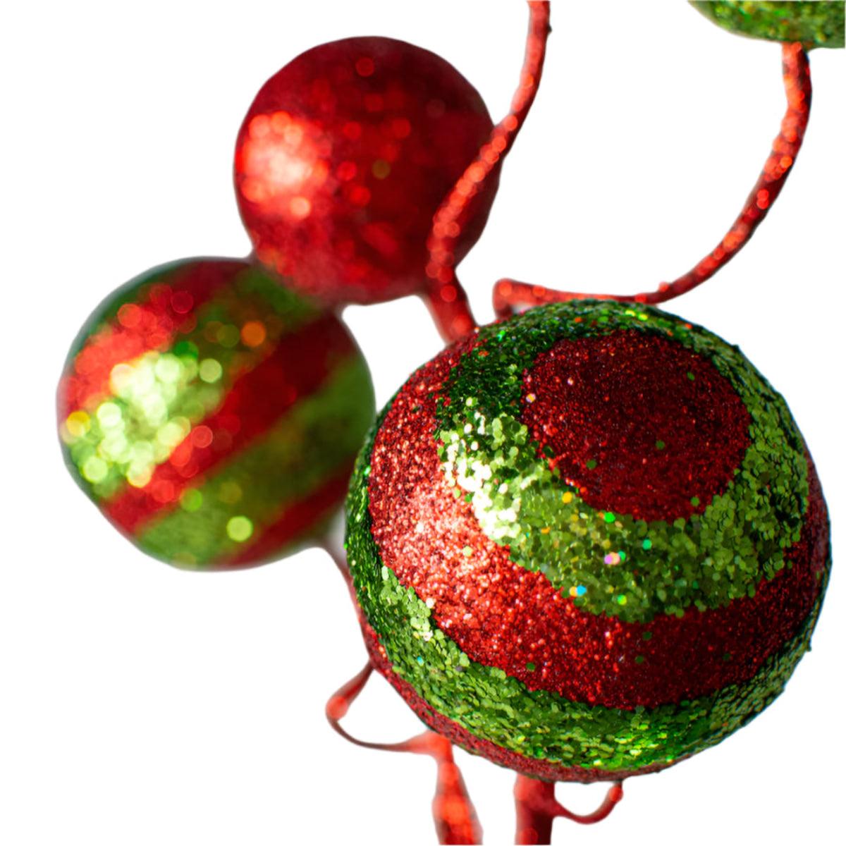 Shop For 19" Glitter Ball Pick: Red & Lime