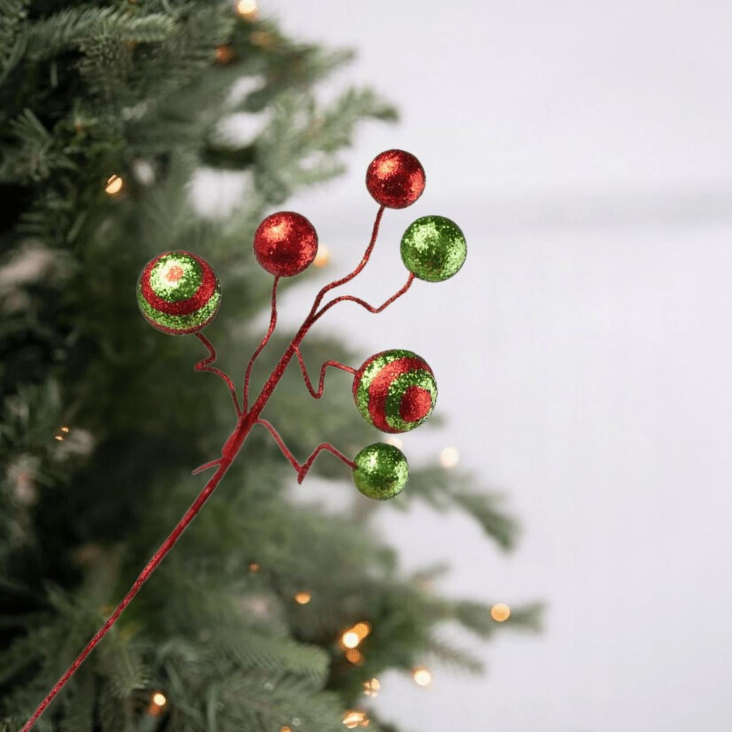 Shop For 19" Glitter Ball Pick: Red & Lime
