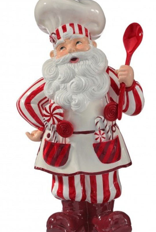 Shop For 19 inch Resin Peppermint Chef Santa