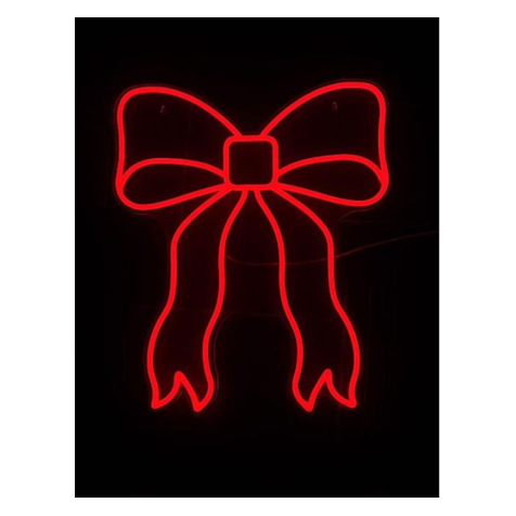 Shop For 19" Lighted Neon Bow Christmas Window Silhouette