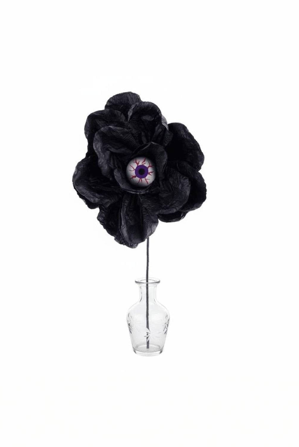 Shop For 19" Paper Rose Eyeball Stem: Black