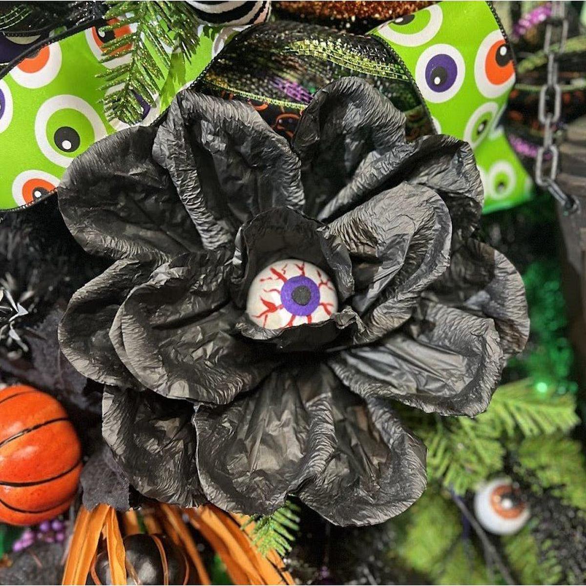 Shop For 19" Paper Rose Eyeball Stem: Black