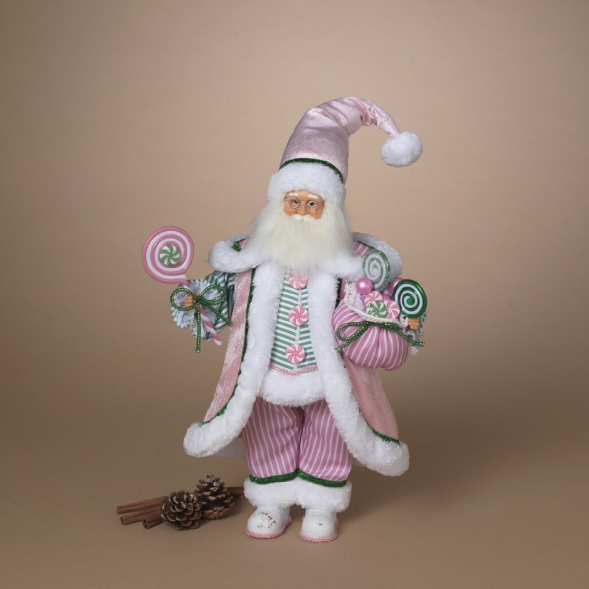Shop For 19" Pink Pastel Christmas Santa Figure