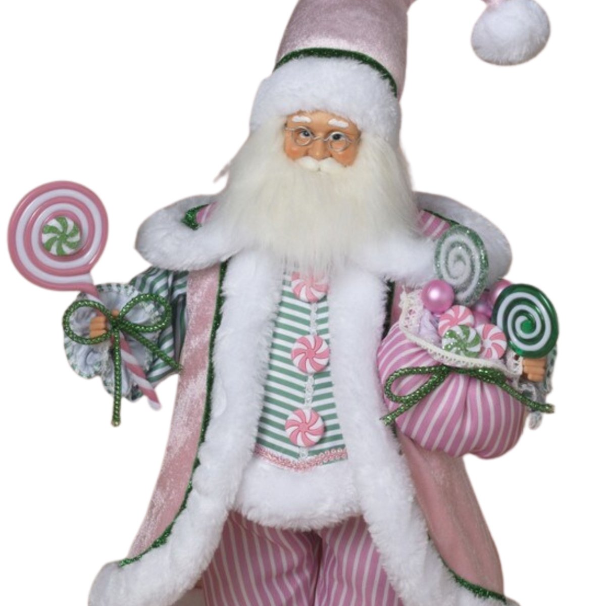 Shop For 19" Pink Pastel Christmas Santa Figure
