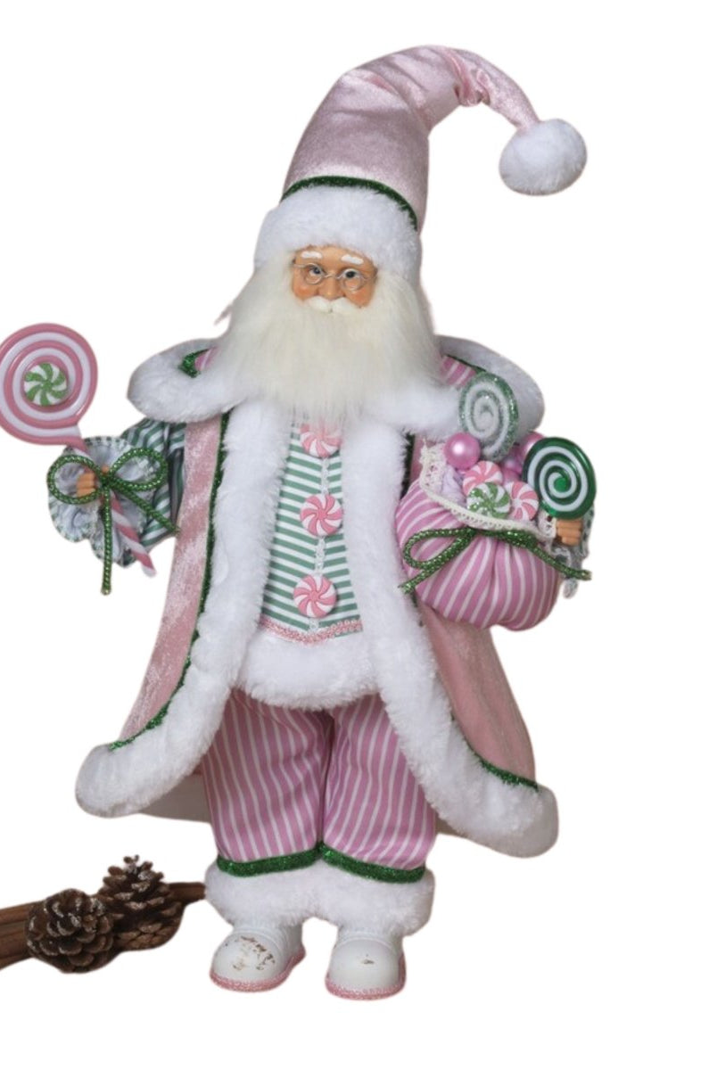 Shop For 19" Pink Pastel Christmas Santa Figure
