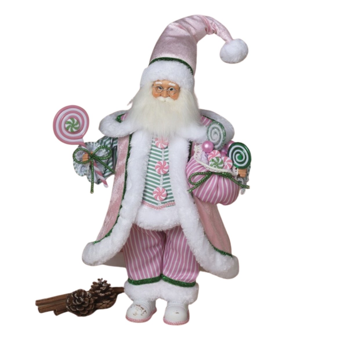 Shop For 19" Pink Pastel Christmas Santa Figure