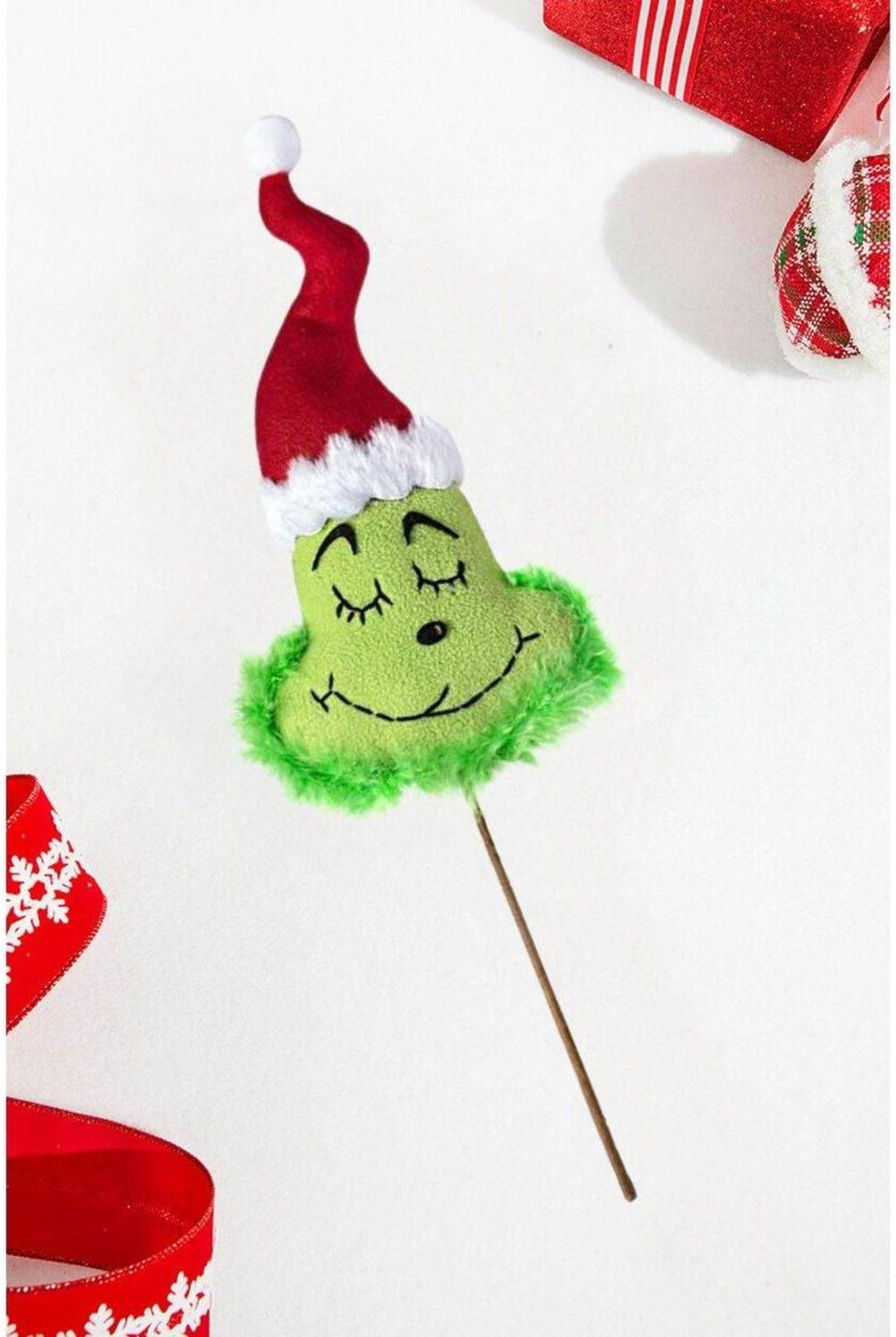 19" Plush Green Monster Head
