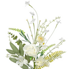 Shop For 19" Rose Hydrangea Flower Spray: White/Cream