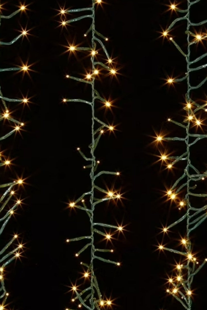 Shop For 19.6' Cluster Lights Green Wire: White Lights