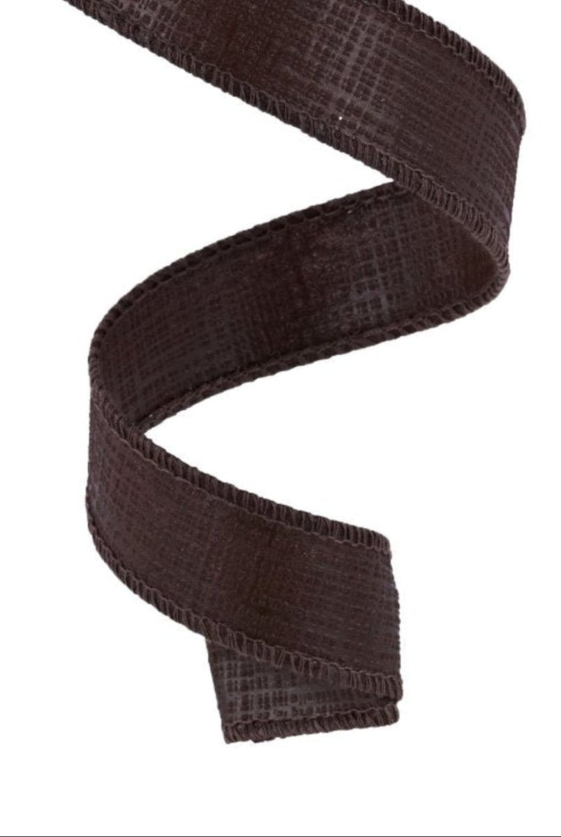 Shop For 1in Cross Hatch Ribbon: Brown (10 Yards)