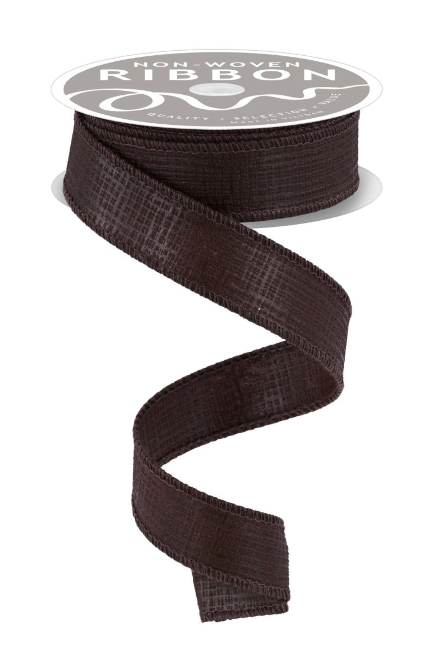 Shop For 1in Cross Hatch Ribbon: Brown (10 Yards)