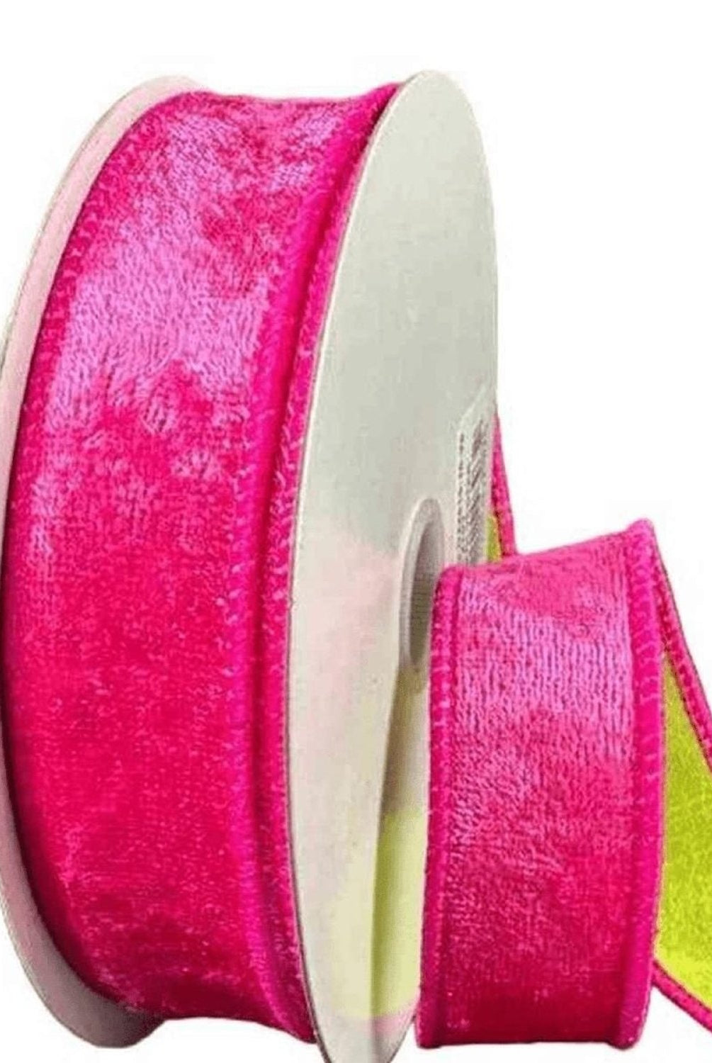Shop For 1in Double Sided Velvet Ribbon: Fuschia/Lime (10 Yards)